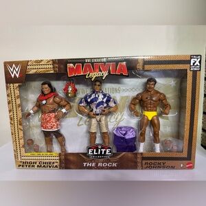 WWE Mattel Elite Rock, Rocky Johnson, Peter Maivia WWE Generations Legacy 3-Pack